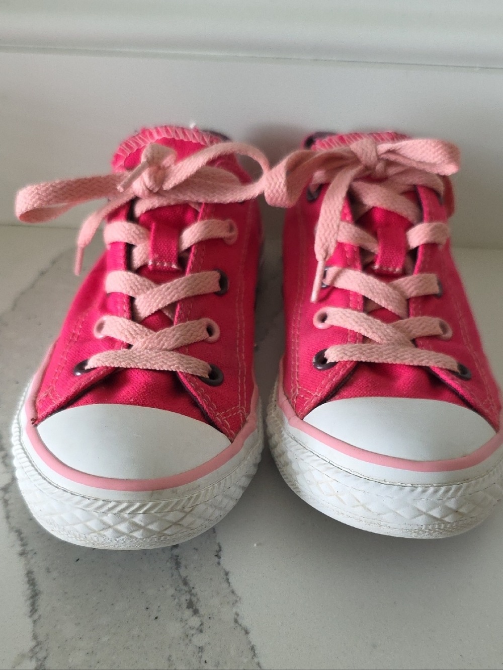 Converse Pink Canvas Lace-Up Sneakers